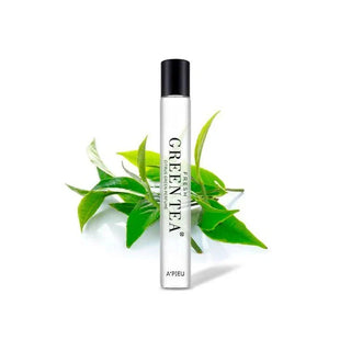 Apieu My Handy Roll On Perfume 9.5mL with a small, portable bottle featuring a rollerball applicator and multiple scent options.