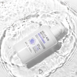 APLB azelaic acid peptide body lotion in 300ml bottle, creamy texture, and smooth application for skin rejuvenation.