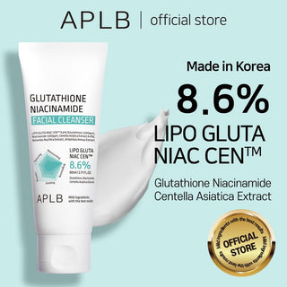 APLB Glutathione and Niacinamide Facial Cleanser in an 80ml bottle, showing the product with the label visible and a clean background.