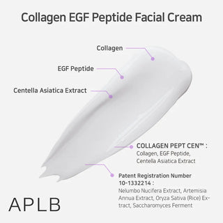 APLB Collagen EGF Peptide Facial Cream in 55ML jar, showcasing smooth, hydrating cream with anti-aging ingredients.