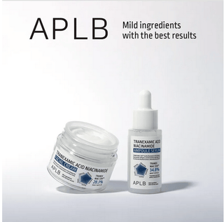 APLB Tranexamic Acid Niacinamide Facial Cream in 55mL jar, lightweight moisturizer with brightening and skin tone evening properties.