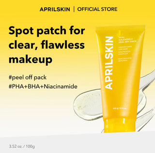 April Skin Calendula Peel Off Mask 100g, a face sheet mask with calendula extract for soothing and revitalizing skin.