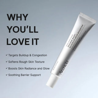 Arencia Eraser Shot Glycolic Acid Booster 30ml bottle with clear liquid and dropper for skincare treatment.