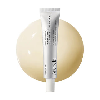 Arencia Eraser Shot Glycolic Acid Booster in 30ml bottle, clear liquid skincare treatment for exfoliating and skin renewal.