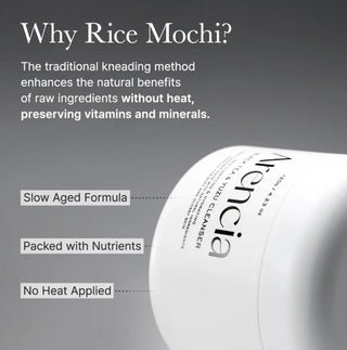 Arecia Black Tea Rice Mochi Cleanser in a 120g tube, showcasing the black tea and rice mochi ingredients for gentle skin cleansing.