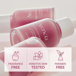Arencia Red Smoothie Serum 8 in 30mL bottle, featuring vibrant red packaging, Korean skincare serum for brightening and hydration.