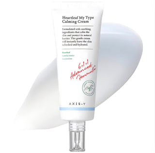 AXIS Y Heartleaf My Type Calming Cream in a 60mL jar, designed for soothing and calming sensitive skin with natural ingredients.