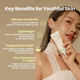 AXIS Y Complete No Stress Physical Sunscreen 50mL bottle, broad-spectrum SPF protection, with natural ingredients.