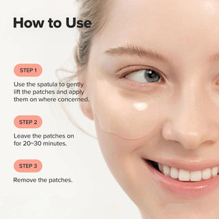 Beauty of Joseon Revive Under Eye Patch with ginseng and retinal, showing 60 patches in a clear container.