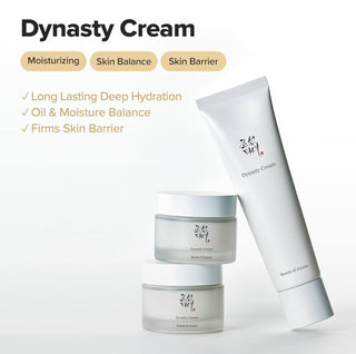 Beauty of Joseon Dynasty Cream moisturizer in a 50ml jar, featuring traditional Korean skincare packaging.