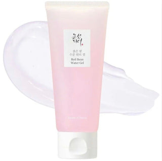 Beauty of Joseon Red Bean Water Gel, soothing gel in a clear jar with a white lid, showing its lightweight, hydrating texture.