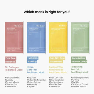 Biodance Sea Kelp Face Sheet Mask in green, 34g, showing the biodegradable sheet soaked in nourishing mask serum.