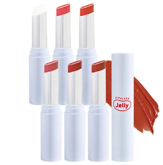 Black Rouge Ripplesh Jelly Lip Balm in a sleek black container, showcasing its smooth, glossy finish and compact design.