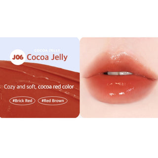 Black Rouge Ripplesh Jelly Balm lip balm with a smooth, glossy texture in a sleek black container, designed for nourishing lips.