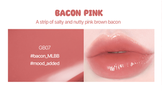 Black Rouge Glow Bokki Lip Tint in Pepper Red, showcasing the vibrant, glossy lip color with sleek packaging.