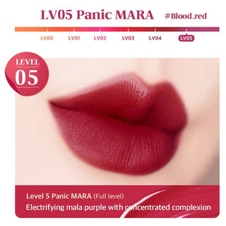 Black Rouge Mara Hot Water Lip Tint in LV00 Mild, showcasing the black tint bottle and applicator.