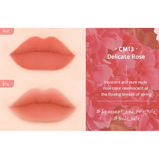 Black Rouge Cream Matt Rouge 3 lipstick in a black tube, featuring a delicate rose shade with a smooth matte finish.