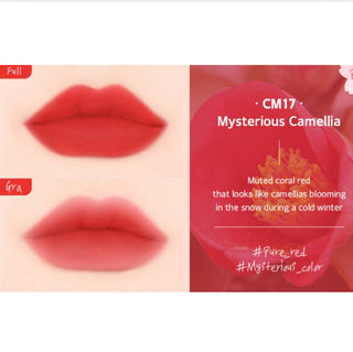 Black Rouge Cream Matt Rouge 3 lipstick in delicate rose shade, featuring a sleek black tube and rich matte finish.