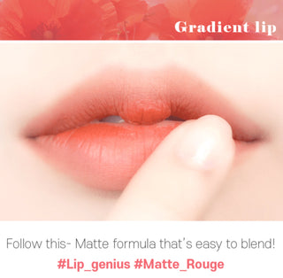 Black Rouge Cream Matt Rouge 3 lipstick in delicate rose shade, featuring a sleek black tube and smooth matte finish.