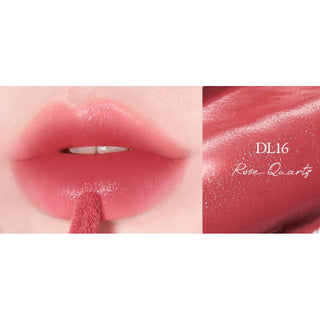 Black Rouge Double Layer Over Velvet 3 lipstick in amber carat shade, showcasing its sleek black and gold packaging.