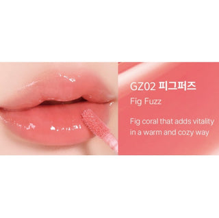 Black Rouge Chewy Lip Glaze lipstick in black, featuring a glossy finish and smooth application on lips.