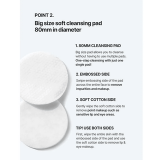 CELIMAX One Step Mild Cleansing Pad showing the packaging and 170ml bottle with 60 pads for gentle facial cleansing