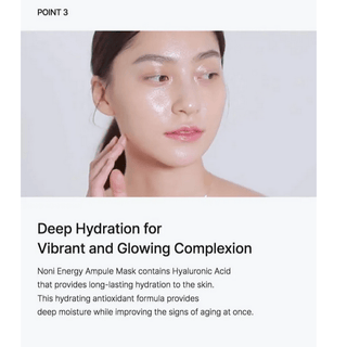 CELIMAX Noni Energy Ampoule Mask, a face sheet mask with noni extract, designed for hydrating and revitalizing skin.