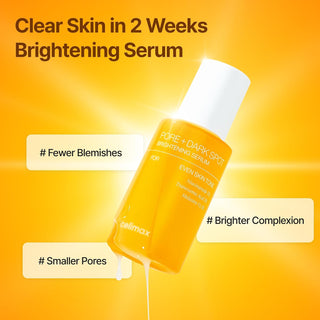 CELIMAX Pore+Dark Spot Brightening Serum in 30ml bottle showing sleek packaging and clear labeling.