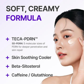 Centellian24 Expert Madeca Cream with PDRN, 50ml, featuring a smooth, white cream texture in a sleek jar.