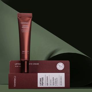 Centellian24 Lifting Peptide Eye Cream 15ml jar with a white lid and sleek packaging, designed for eye area skincare.