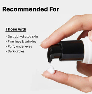 CosRX Advanced Snail Peptide Eye Cream in a 25ml jar showing the cream applied around the eye area.