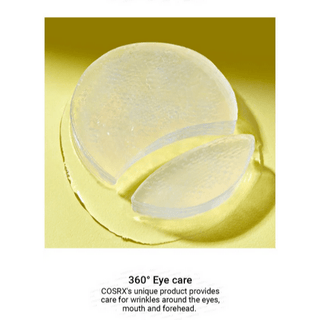 COSRX Advanced Snail Hydrogel Eye Patch with 60 patches for reducing puffiness and dark circles around the eyes.