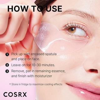 COSRX The Peptide Collagen Hydrogel Eye Patch, 60 patches, moisturizing eye treatment with collagen and peptides.