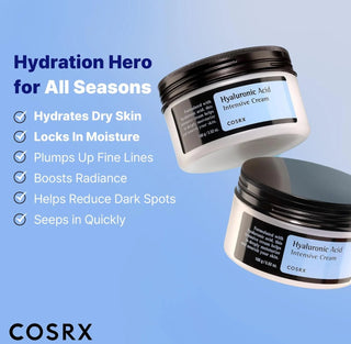 CosRX Hyaluronic Acid Intensive Cream facial cream with hydrating hyaluronic acid for smooth, moisturized skin.