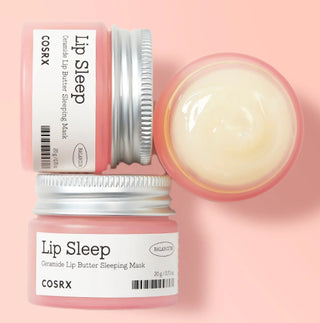 COSRX Balancium Ceramide Lip Butter Sleeping Mask showing a tube of nourishing lip balm with a soft, smooth texture.