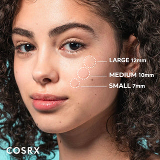 CosRx Acne Pimple Master Patch pack with 6 clear pimple patches on a white background, designed for acne treatment.