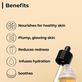 CosRX Full Fit Propolis Light Ampoule serum in a clear bottle with dropper, showcasing the skincare product on a neutral background.