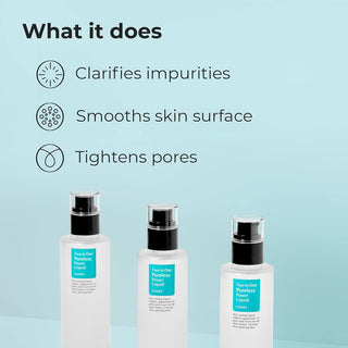 COSRX Two in One Poreless Power Liquid toner in a 100mL bottle, showcasing clear liquid and minimalist packaging.