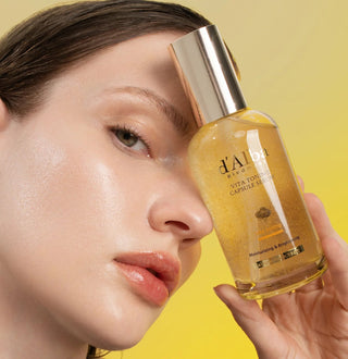 D'Alba White Truffle First Oil Capsule Serum in a 100ml bottle, showcasing the luxurious oil serum with a sleek design.