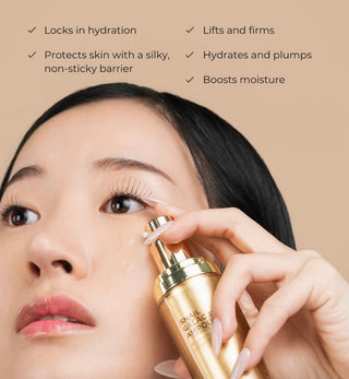 Deoproce Snail Galac Revital Ampoule 40ml, clear glass bottle with white label and dropper applicator for skincare treatment.