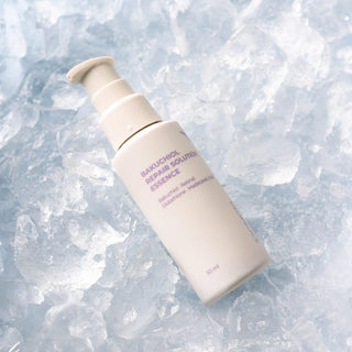 Deoproce Bakuchiol Repair Solution Essence 50ml bottle, clear liquid skincare essence for skin rejuvenation and repair.