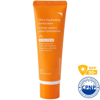 Deoproce Ultra Hydrating Sunscreen with no white cast, smooth texture, and lightweight finish on fair skin.