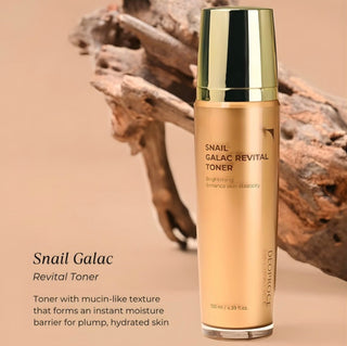 Deoproce Snail Galac Revital Toner 130ml bottle with label, clear liquid inside, designed for skincare and skin revitalization
