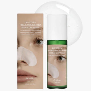 Dr. Althea Premium Quick Step Sebum Cleanser 100ml bottle, clear liquid with a pump dispenser, designed for oily skin.
