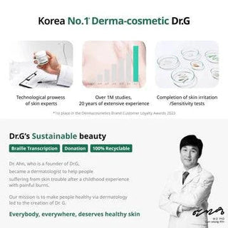 Dr.G Red Blemish Clear Soothing Cream in 70mL jar, a face care cream for redness and blemish soothing.