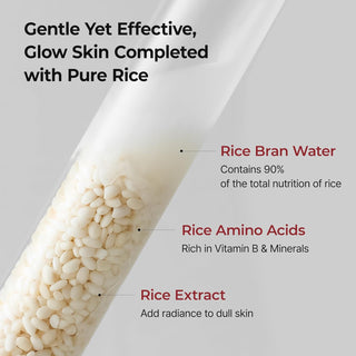 Dr.Melaxin Peel Shot Glow Rice Toner 200ml bottle with a clear label and sleek design, showcasing the skincare product.