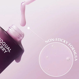 Purple pore minimizing serum by Eqqualberry in a 30ml bottle, showcasing the sleek packaging and serum texture.