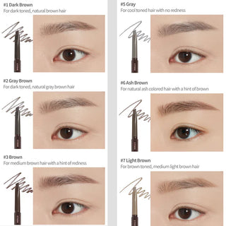 Etude Drawing Eye Brow pencil in 0.25g with a sharpened tip, designed for precise eyebrow shaping and natural-looking color.