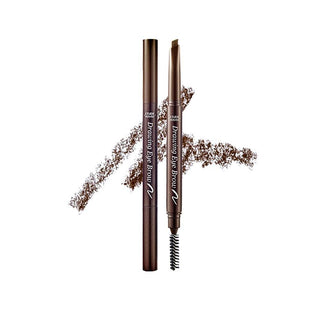 Etude Drawing Eye Brow eyebrow pencil in 0.25g with a natural-looking, precise brow color and applicator visible in the image.