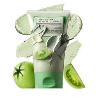FULLY Green Tomato Clay Mask Cleanser, facial cleanser with green tomato extract in a 120mL tube, ideal for deep cleansing.
